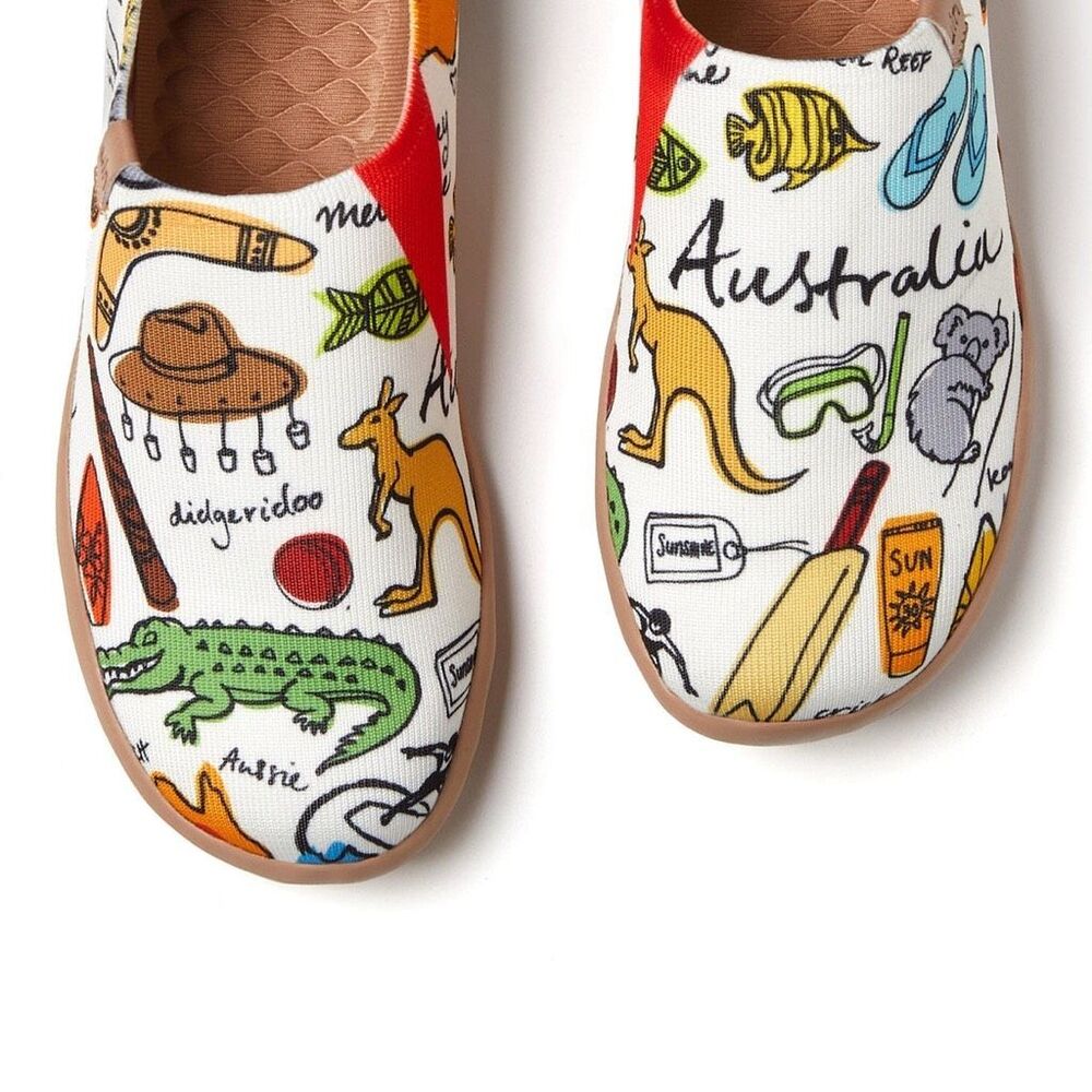 UIN Women's Walking Shoes Slip On Casual (Enchanting Dream of Australia)133 - Picture 7 of 10